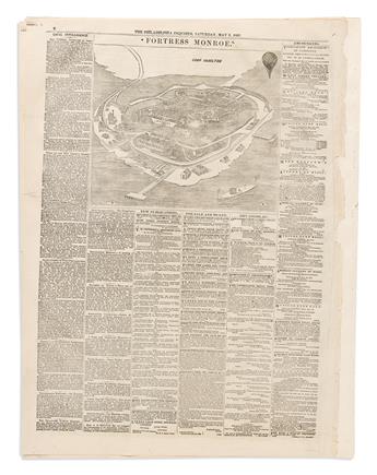 (CIVIL WAR--AVIATION.) Two issues of the Philadelphia Inquirer featuring illustrations of military balloons.